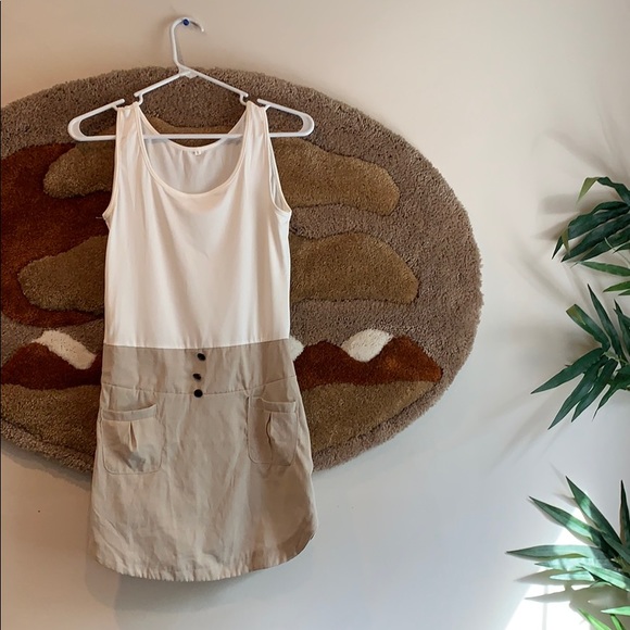 Sundress beige tan white 👗 - Picture 1 of 8